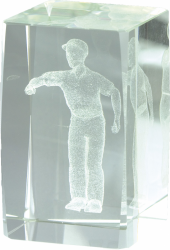 2100-18 Petanque glass CUB 8CM