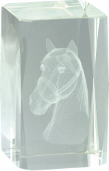 2100-20 Equestrian and Riding glass CUB 8CM