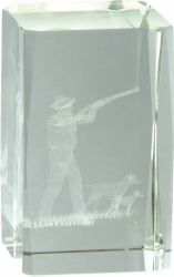 2100-23 Shooting and Hunting  glass CUB 8CM